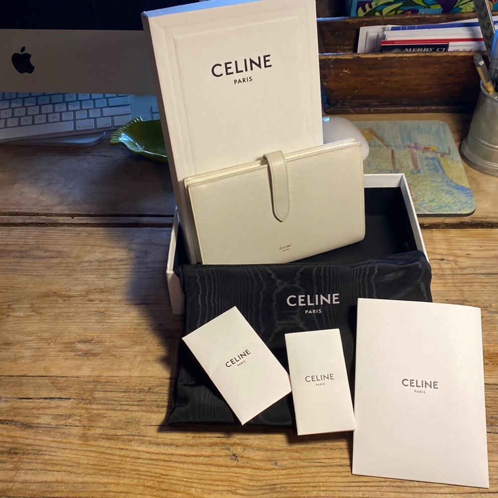 Authentic Celine Large Strap Wallet